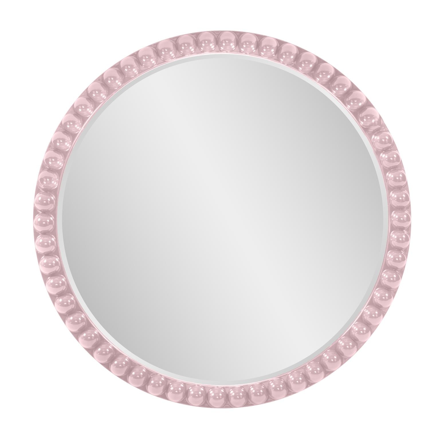 Howard Elliott Varsha Round Oversized Beaded Mirror in Glossy Lilac 66067LI