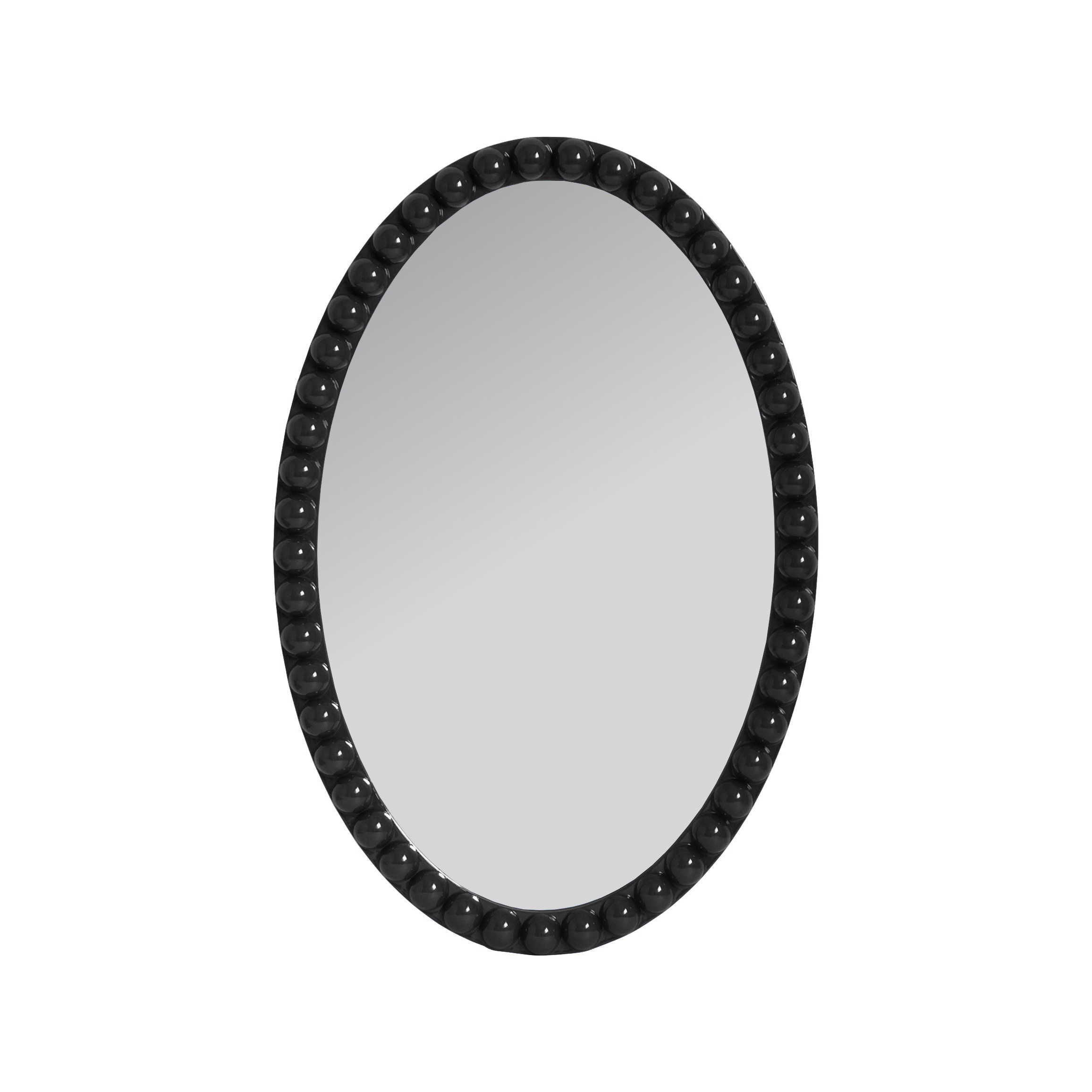 Howard Elliott Varsha Oval Glossy Black Mirror 66133BL