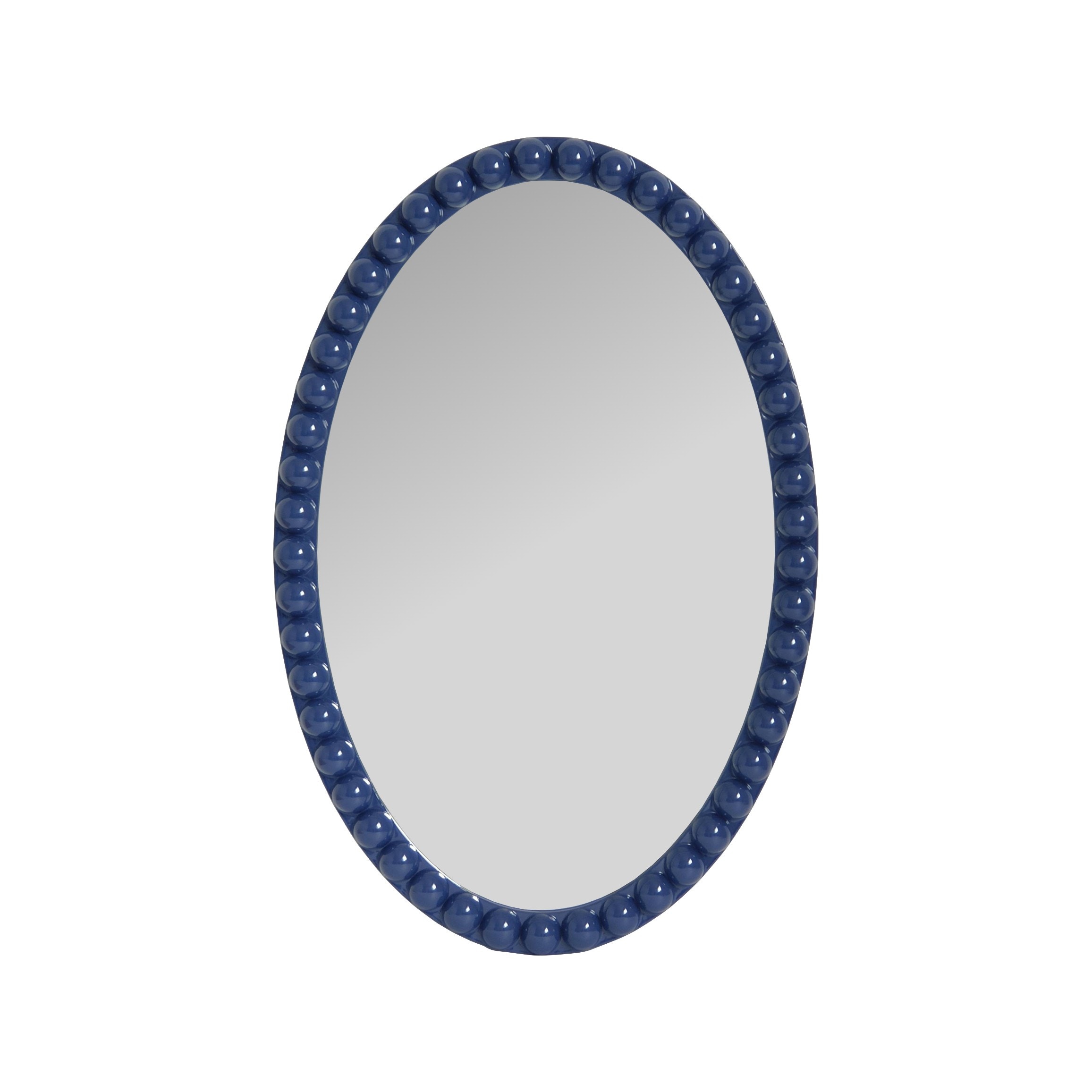 Howard Elliott Varsha Oval Glossy Navy Mirror 66133NA