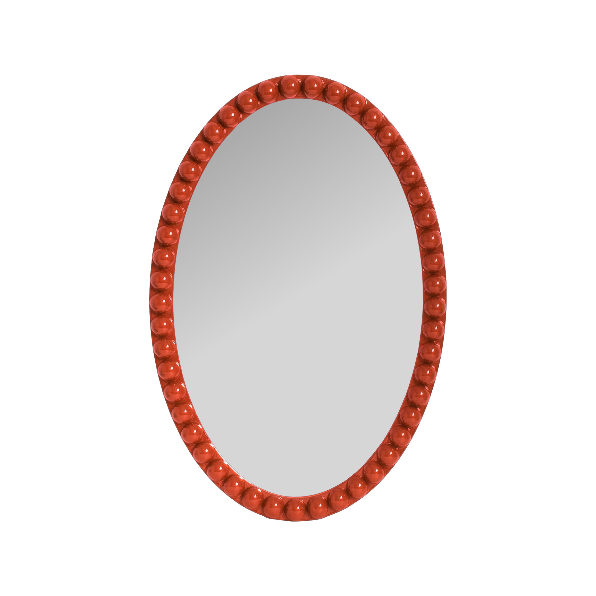 Howard Elliott Varsha Oval Glossy Red Mirror 66133R