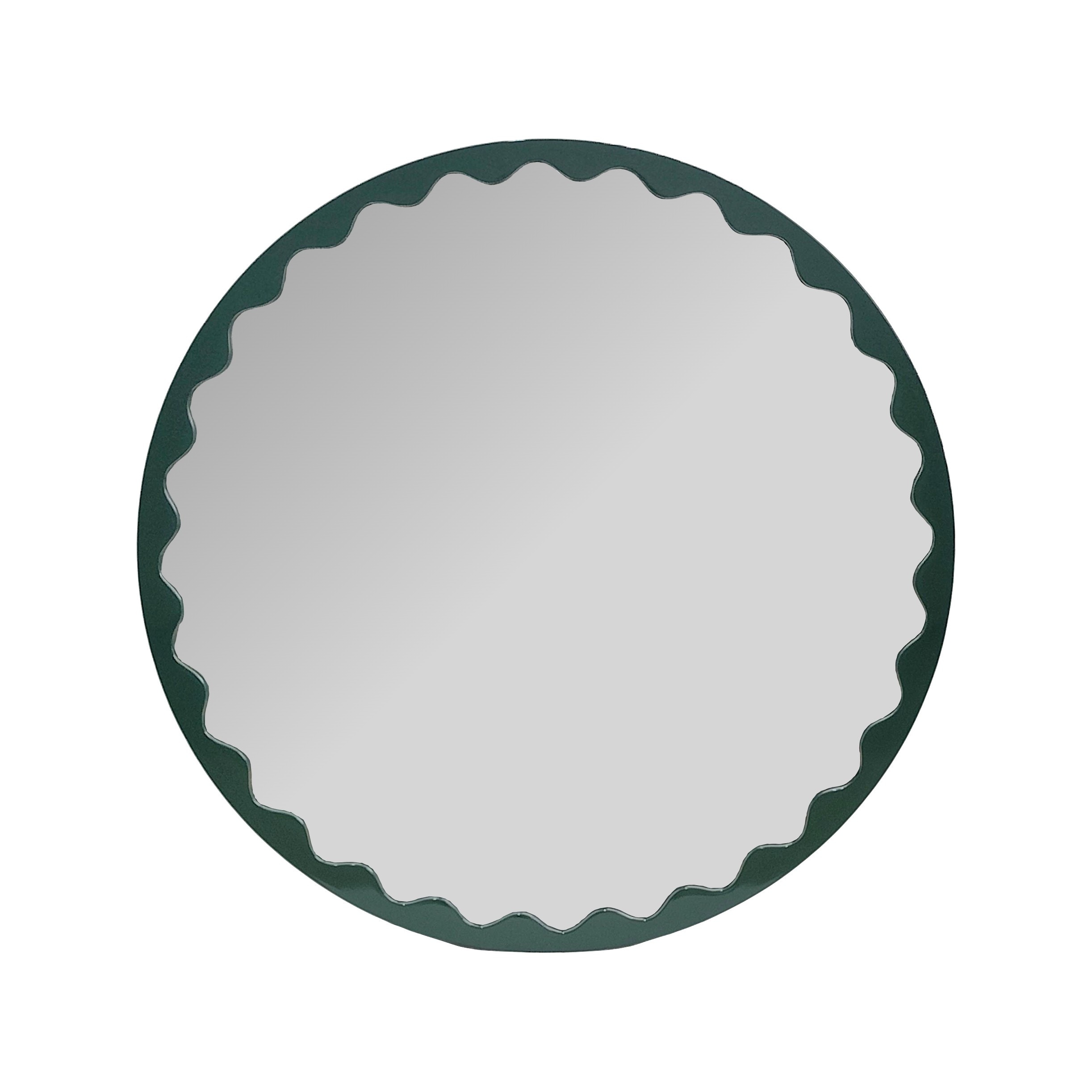 Howard Elliott Santosh Round Glossy Hunter Green Mirror 66139HG