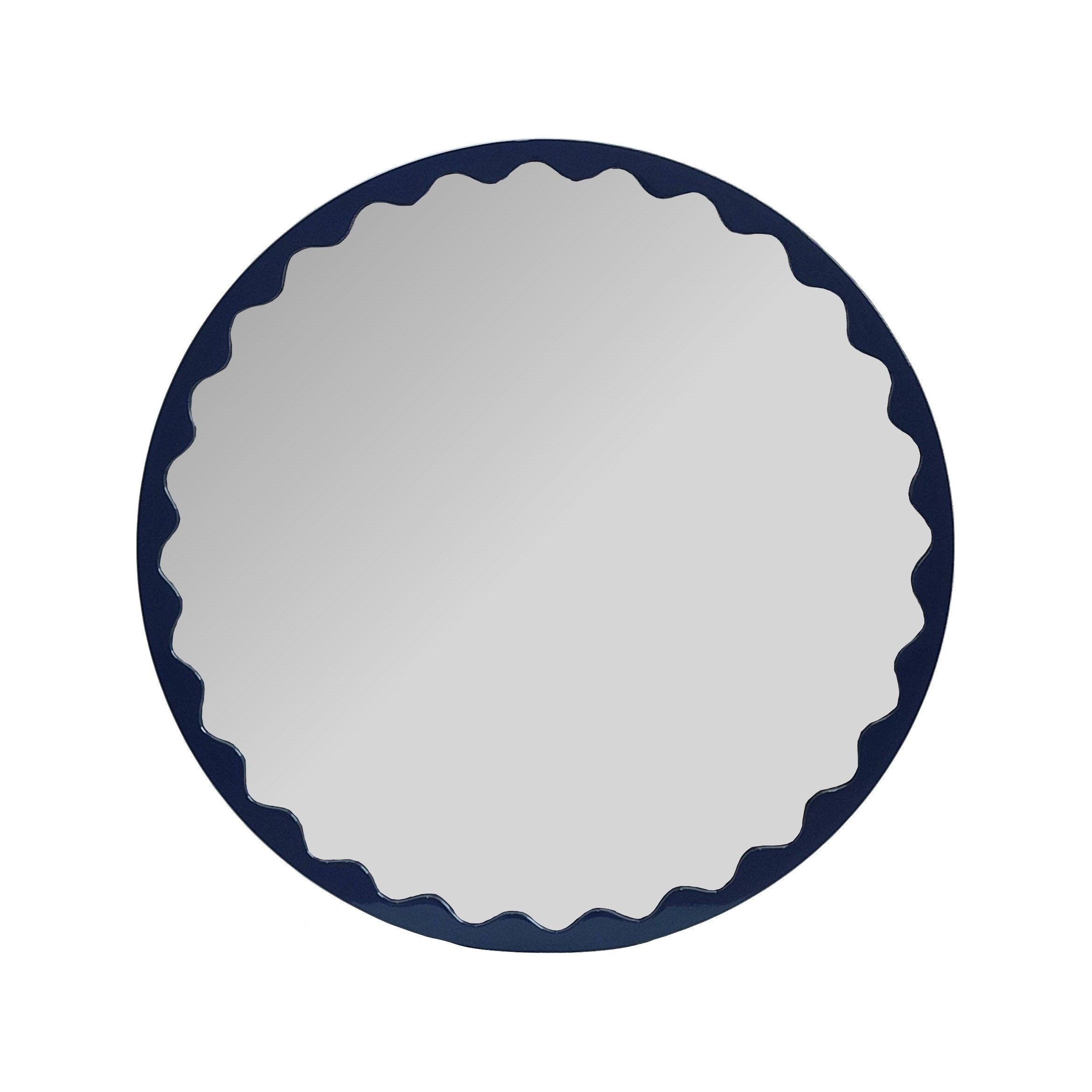 Howard Elliott Santosh Round Glossy Navy Mirror 66139NA