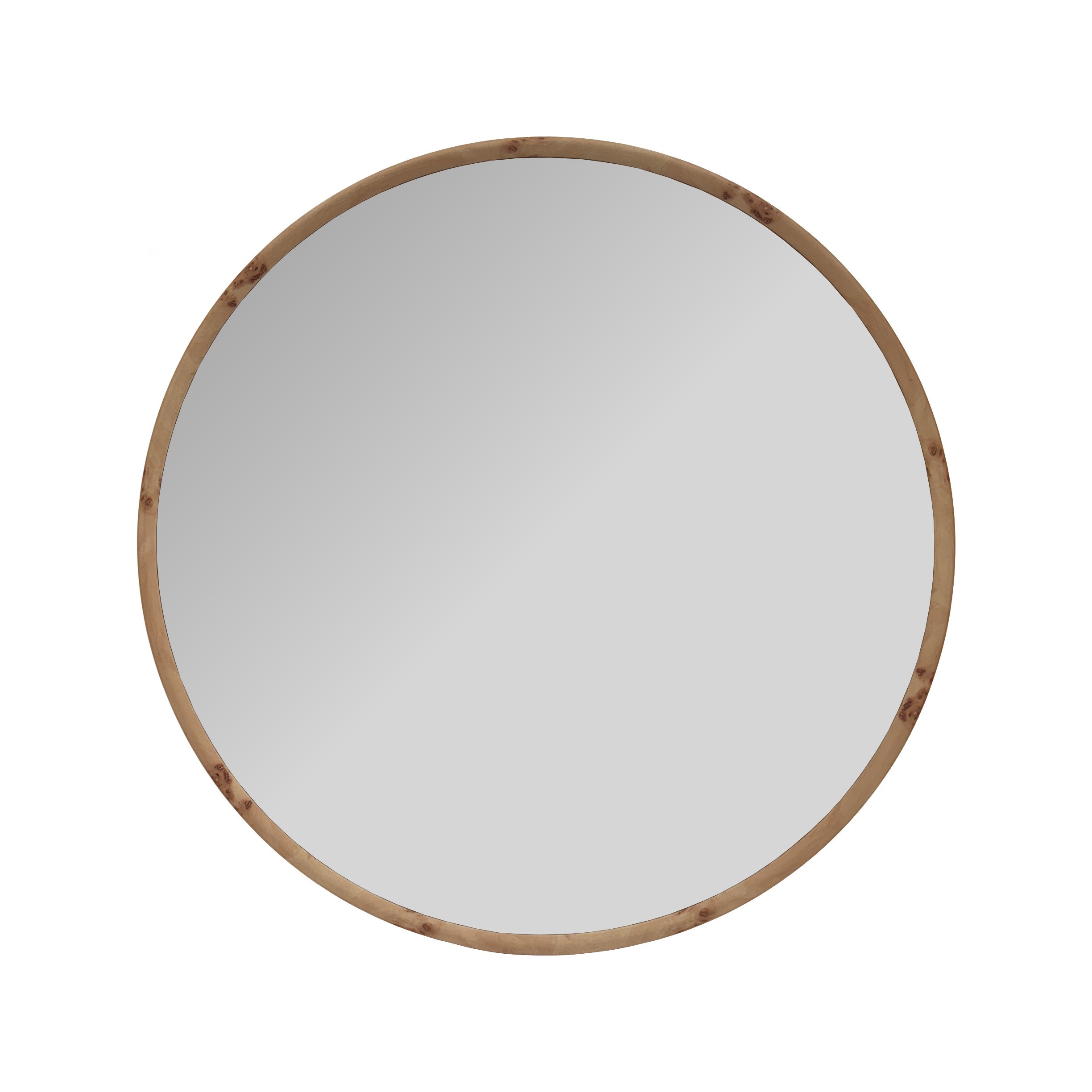 Howard Elliott Burled Round Mirror 69117