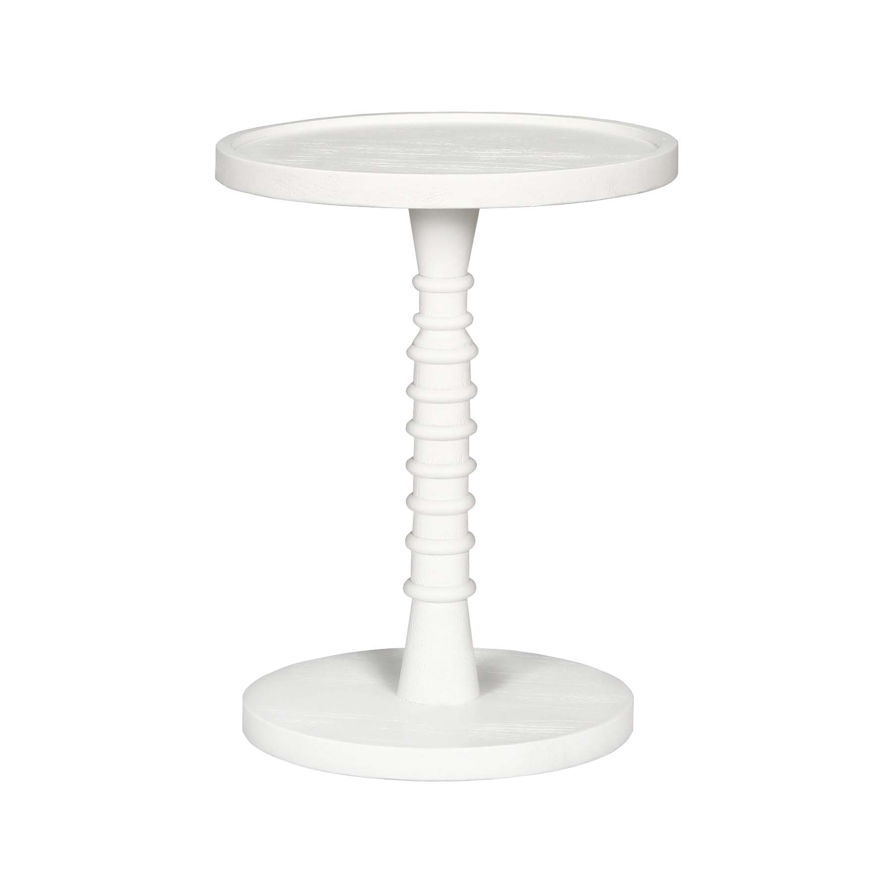 Howard Elliott Threaded Drink Table White 75026