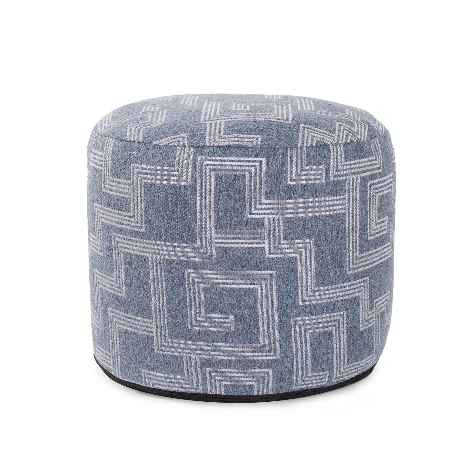 Howard Elliott Indoor/Outdoor Pouf Tall Syros Denim Q872-1354