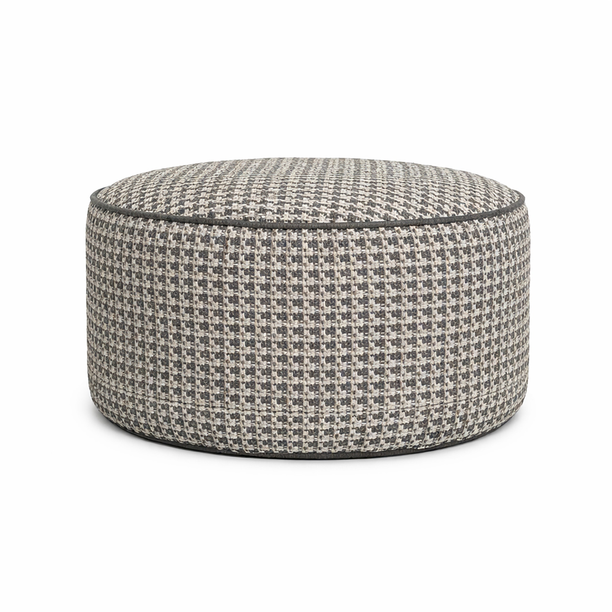 Howard Elliott Furley Grey Short Pouf 871-1379