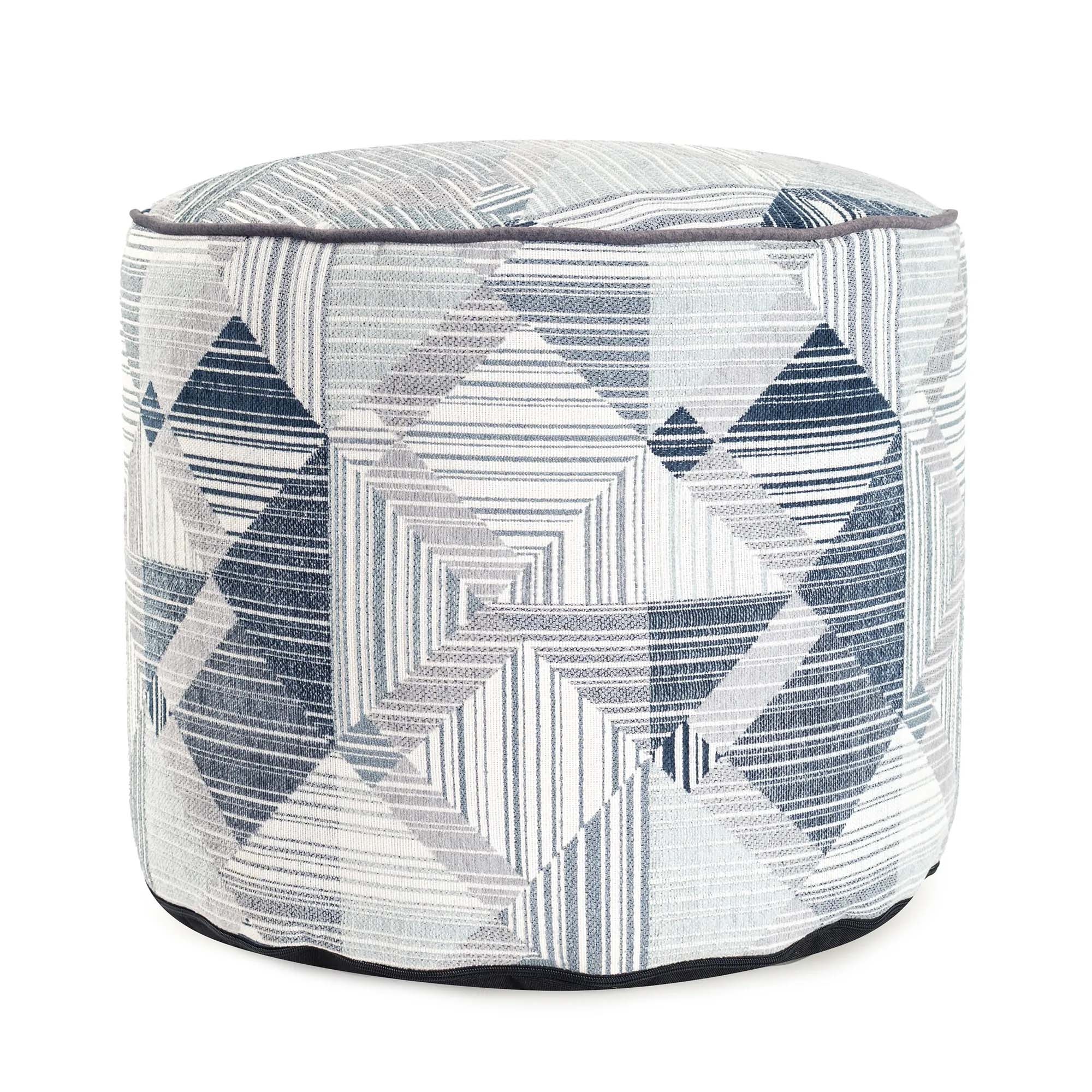 Howard Elliott Tall Prisma Navy Pouf 872-1362