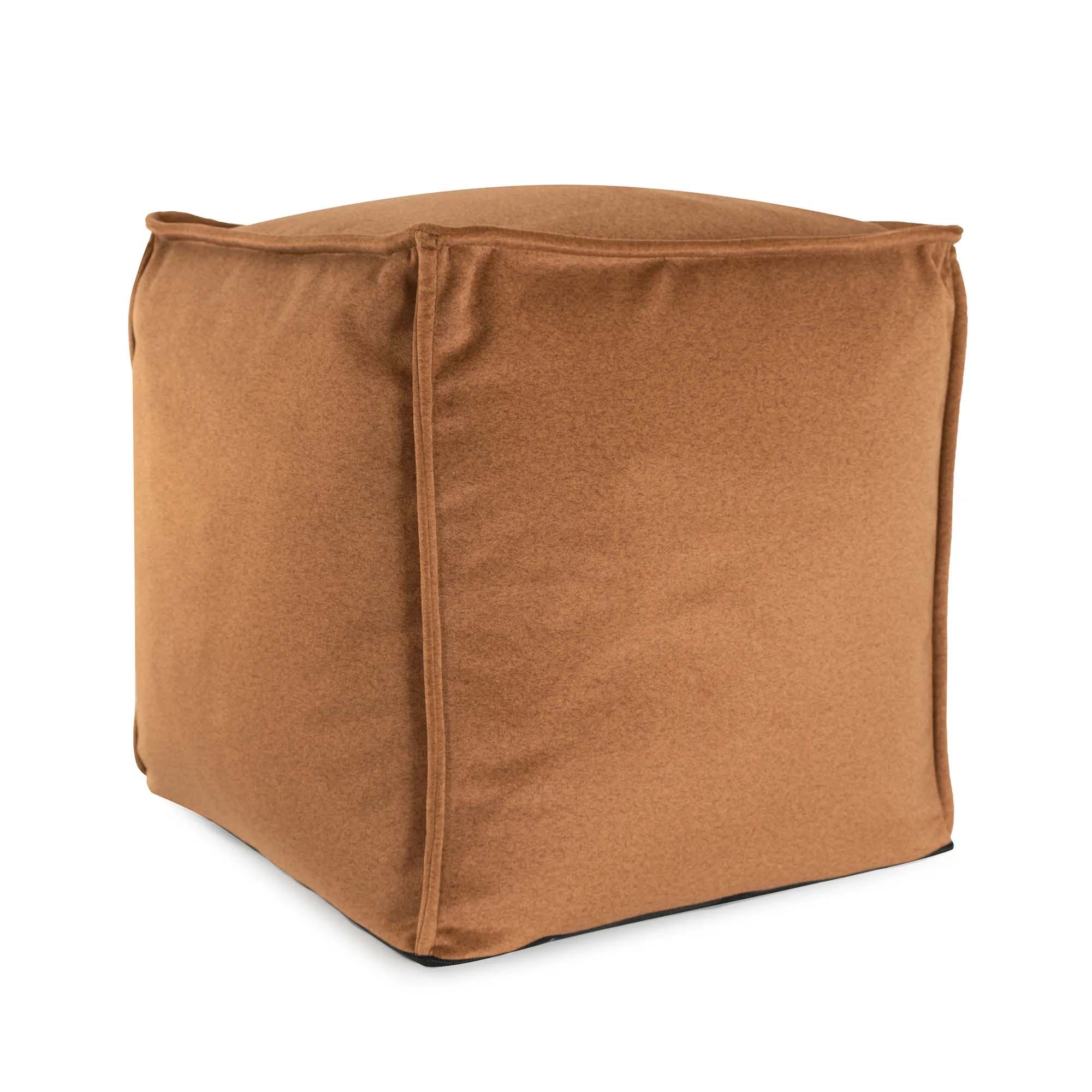 Howard Elliott Square Qivuit Brown Pouf 873-1363