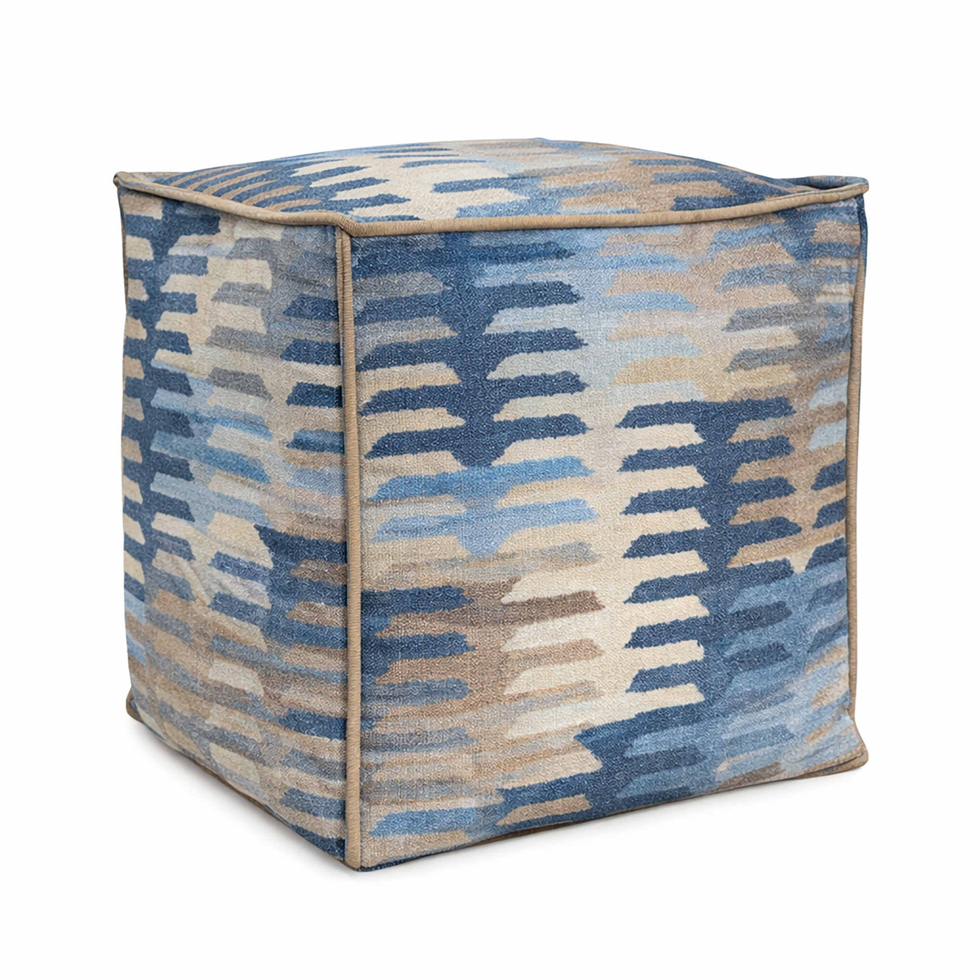 Howard Elliott Square Navajo Navy Pouf 873-1369