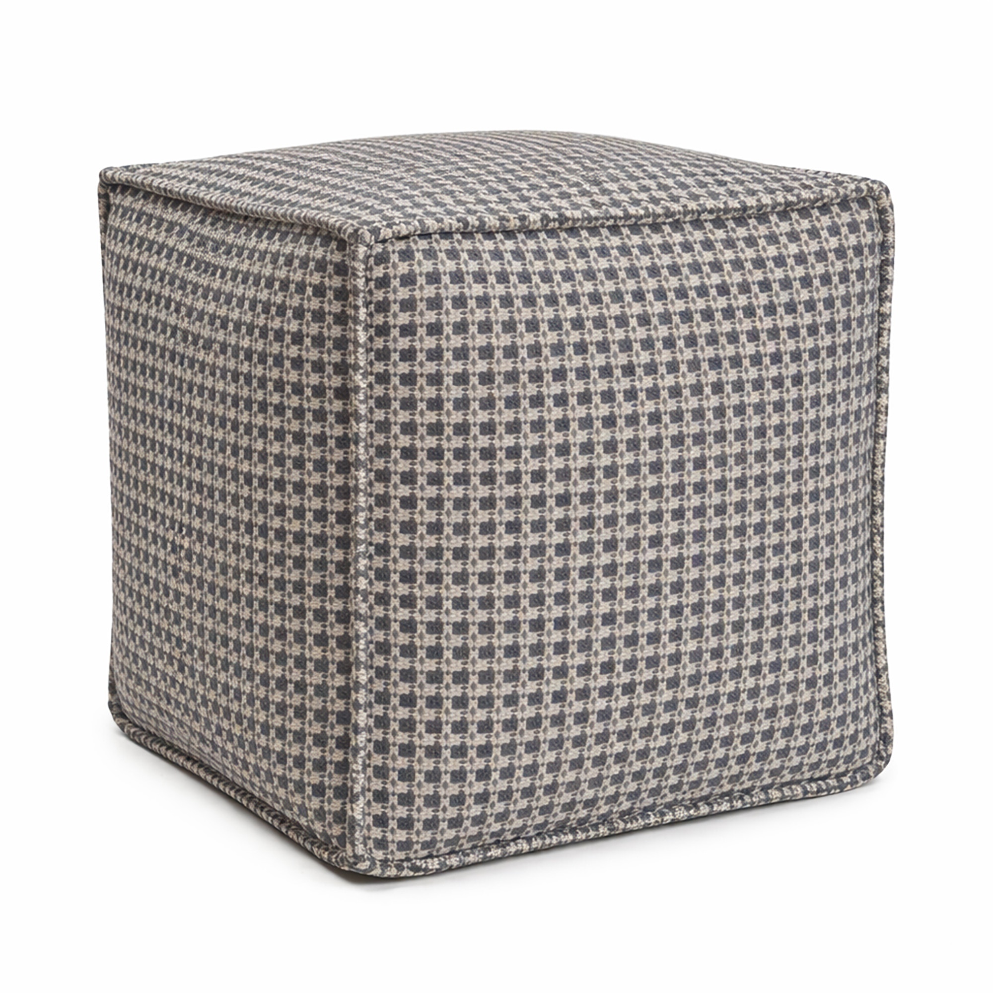 Howard Elliott Square Furley Grey Pouf 873-1379