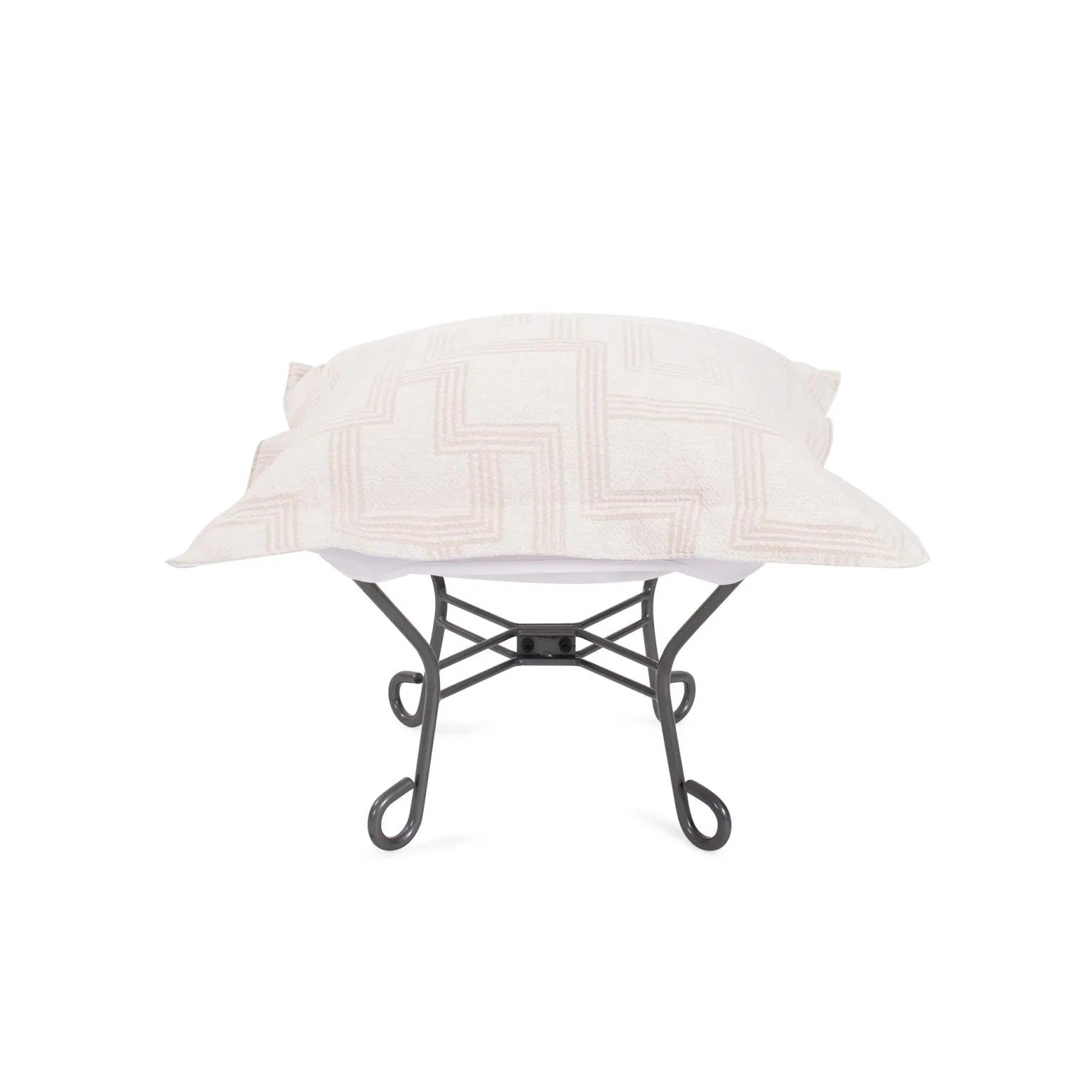 Howard Elliott Indoor/Outdoor Puff Scroll Chair Syros Natural Q510-1352