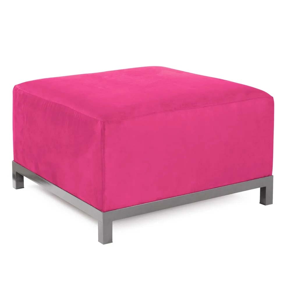 Howard Elliott Axis Ottoman -  Regency Fuchsia Titanium Frame K902T-296