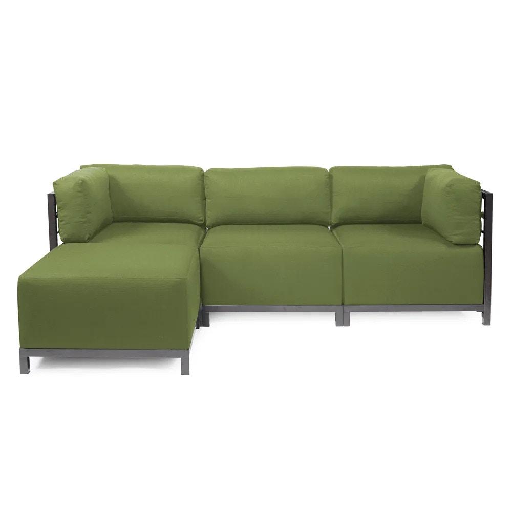 Howard Elliott Axis 4pc Sectional Seascape Moss Titanium Frame KQ924T-299