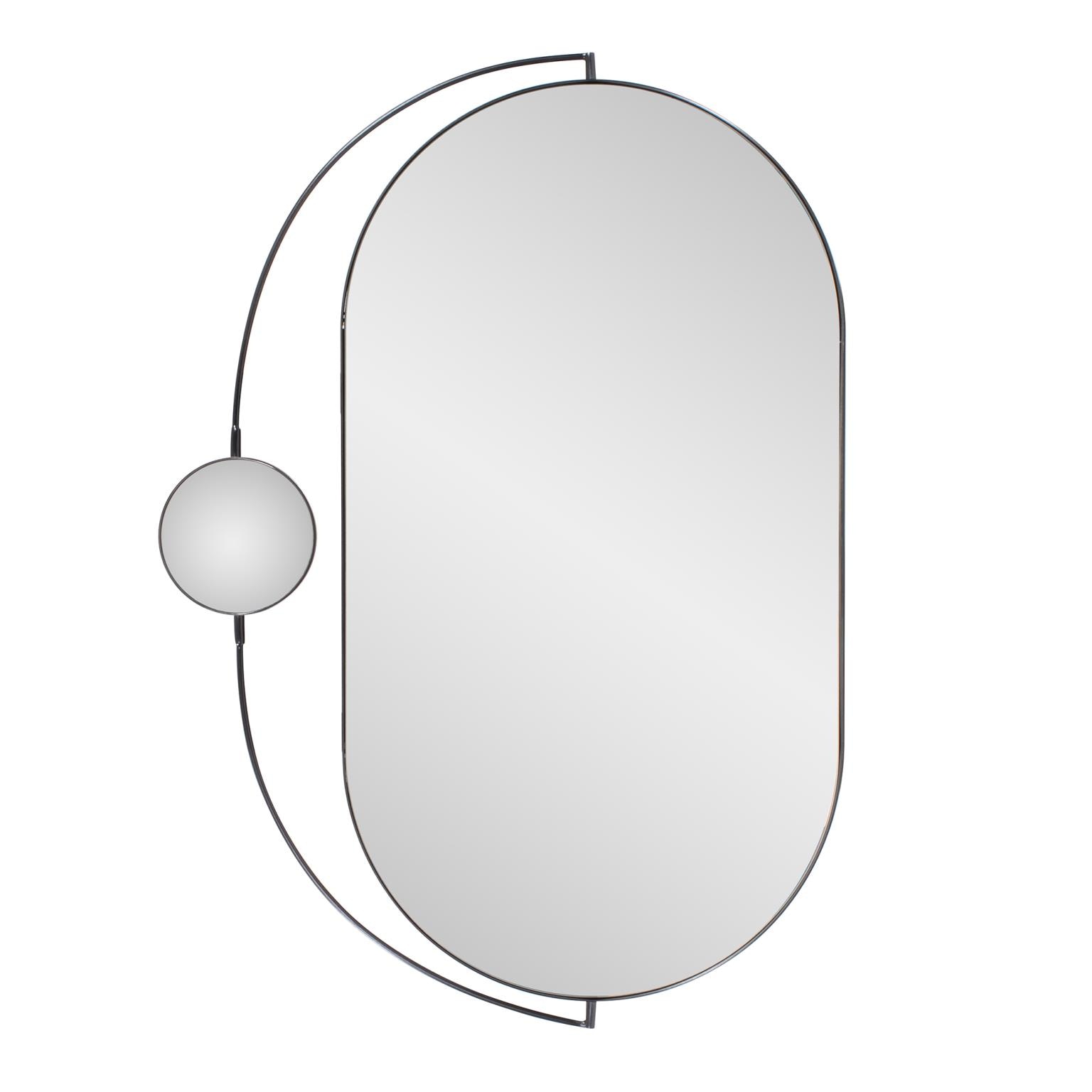 Howard Elliott Janik Stainless Steel Double Vanity Mirror- Brushed Black 94166