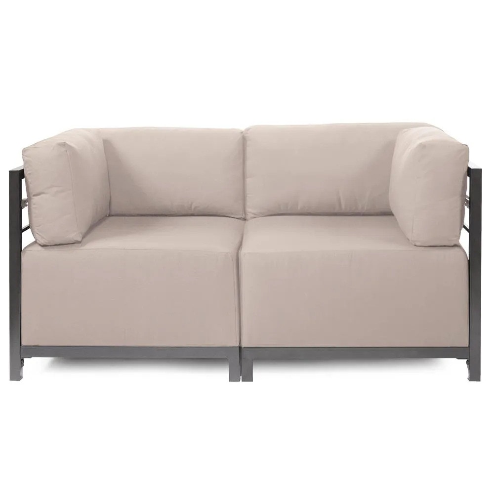 Howard Elliott Axis 2pc Sectional Seascape Sand Titanium Frame KQ922T-463