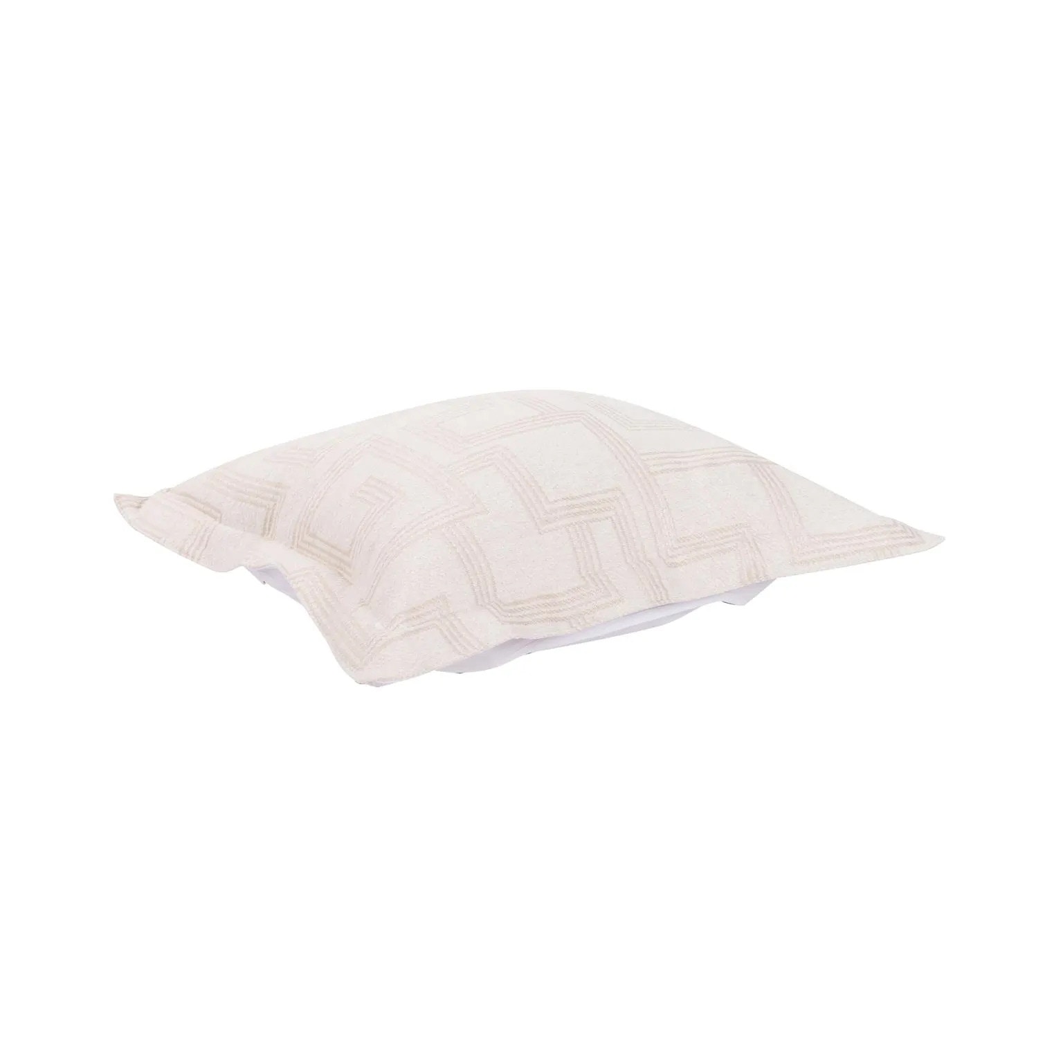 Howard Elliott Indoor/Outdoor Puff Ottoman Cover & Cushion Syros Natural Q310-1352P