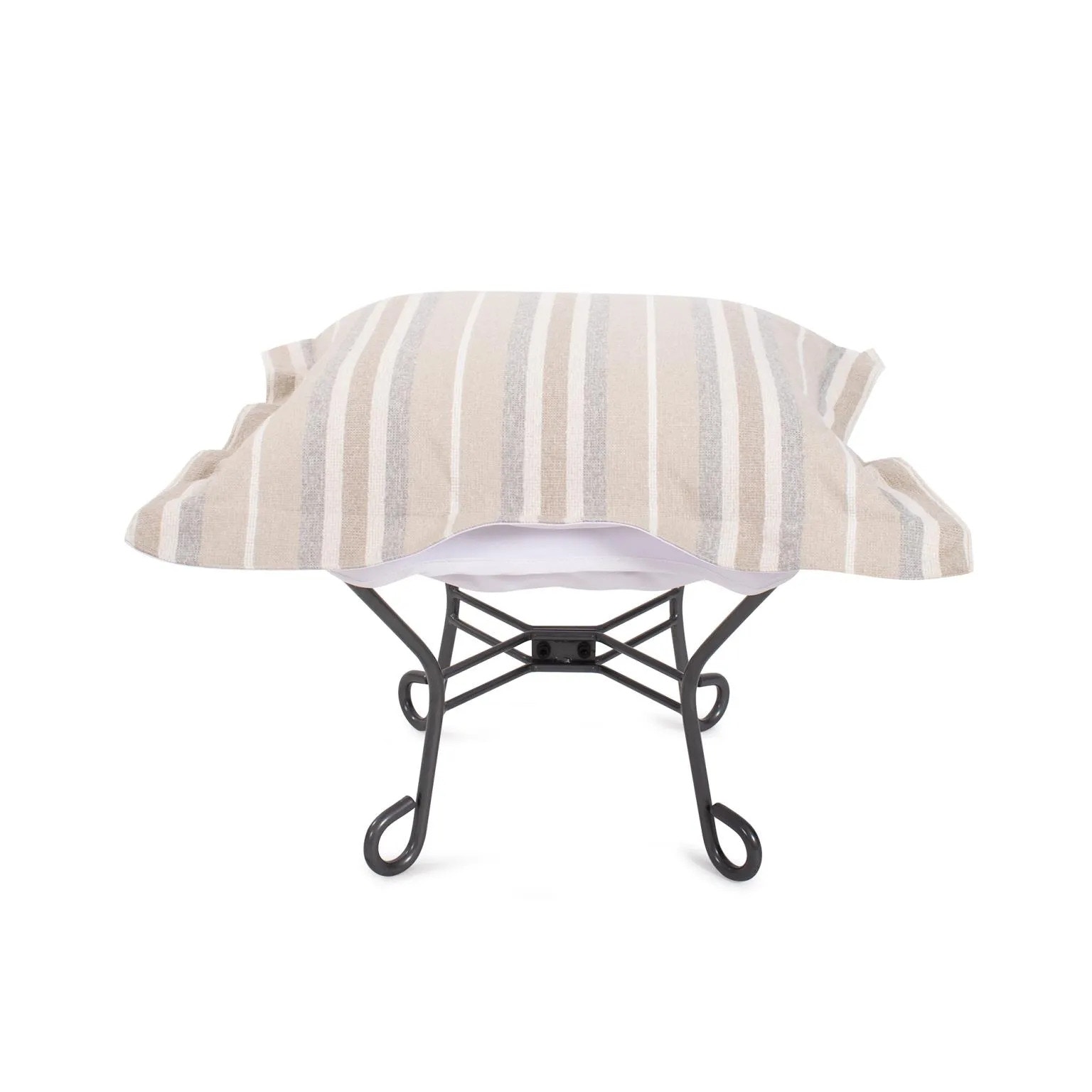 Howard Elliott Indoor/Outdoor Puff Scroll Ottoman Dune Sand Q510-1349