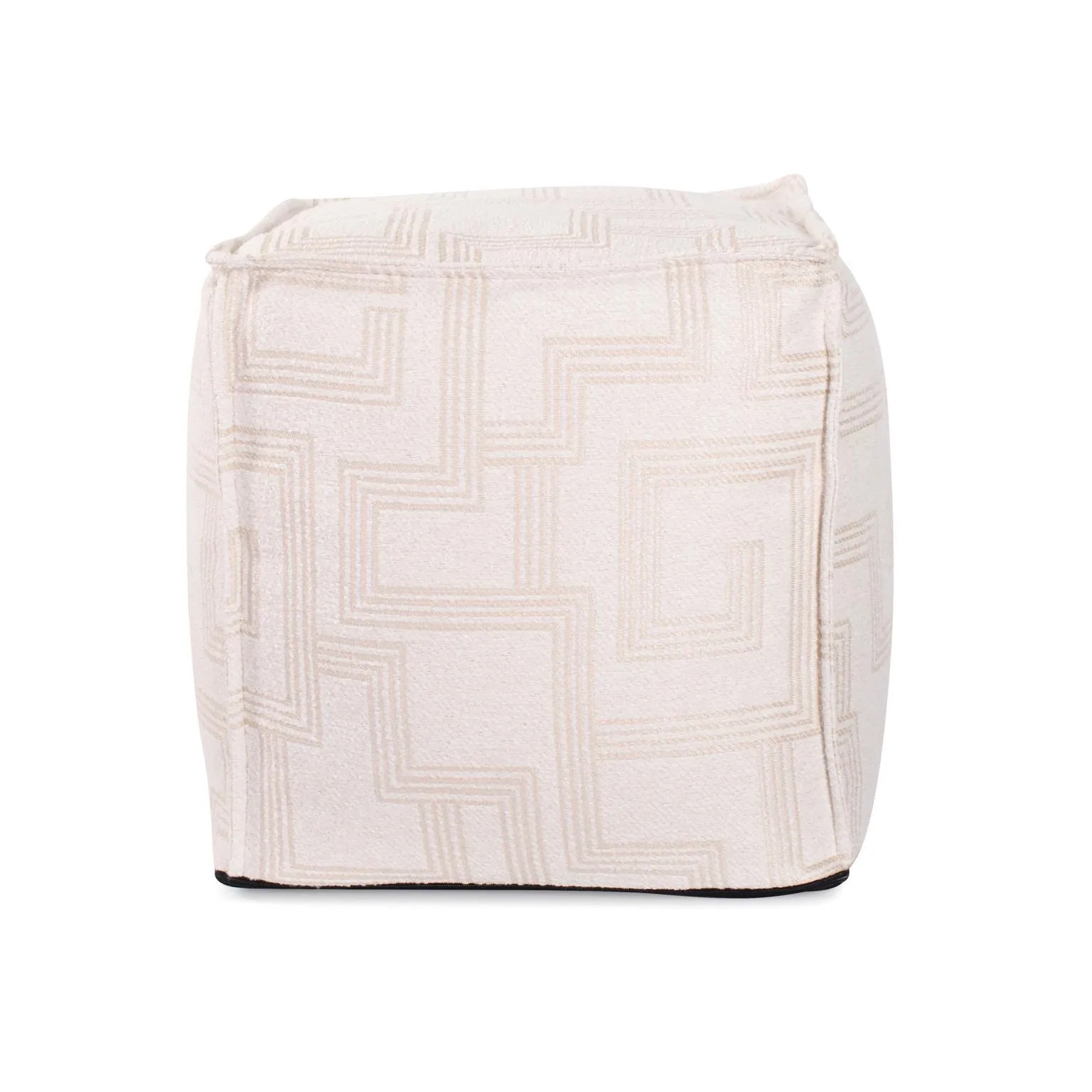 Howard Elliott Tall Square Indoor/Outdoor Pouf Syros Natural Q873-1352