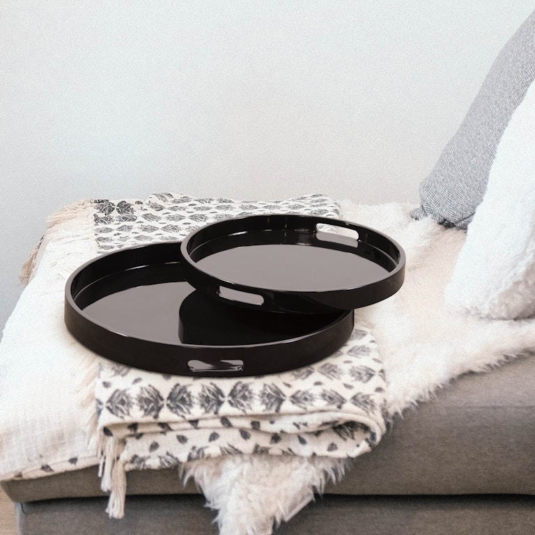 Round Lacquer Trim Tray - Scandinavian Designs
