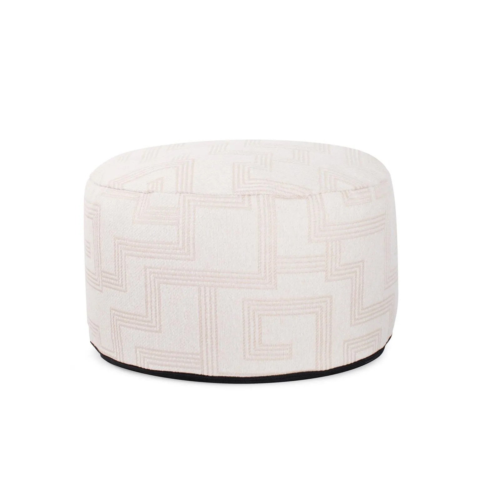 Howard Elliott Short Indoor/Outdoor Pouf Syros Natural Q871-1352