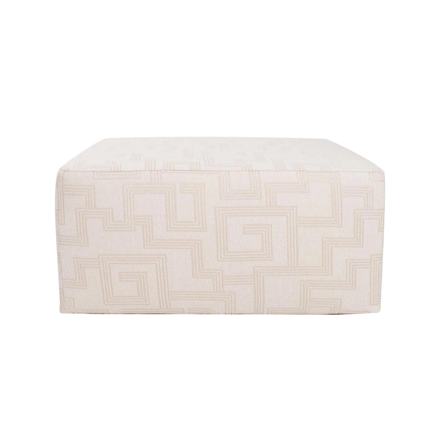 Howard Elliott Indoor/Outdoor Universal Square Ottoman Syros Natural Cover Only QC133-1352