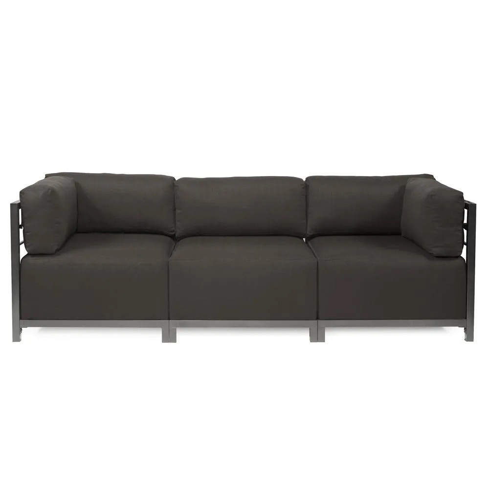 Howard Elliott Axis 3pc Sectional Seascape Charcoal Titanium Frame KQ923T-460