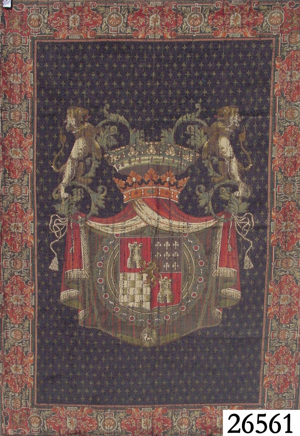  Coat of Arms/Black - ART6 Tapestry 56x72 26561