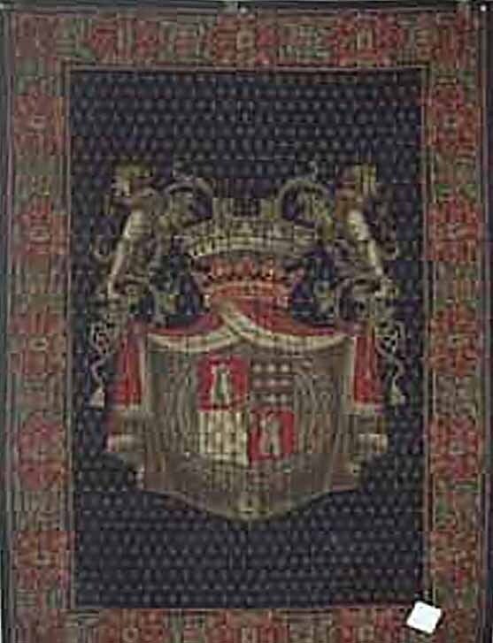 Small Coat of Arms - Black Tapestry 39x56 27771