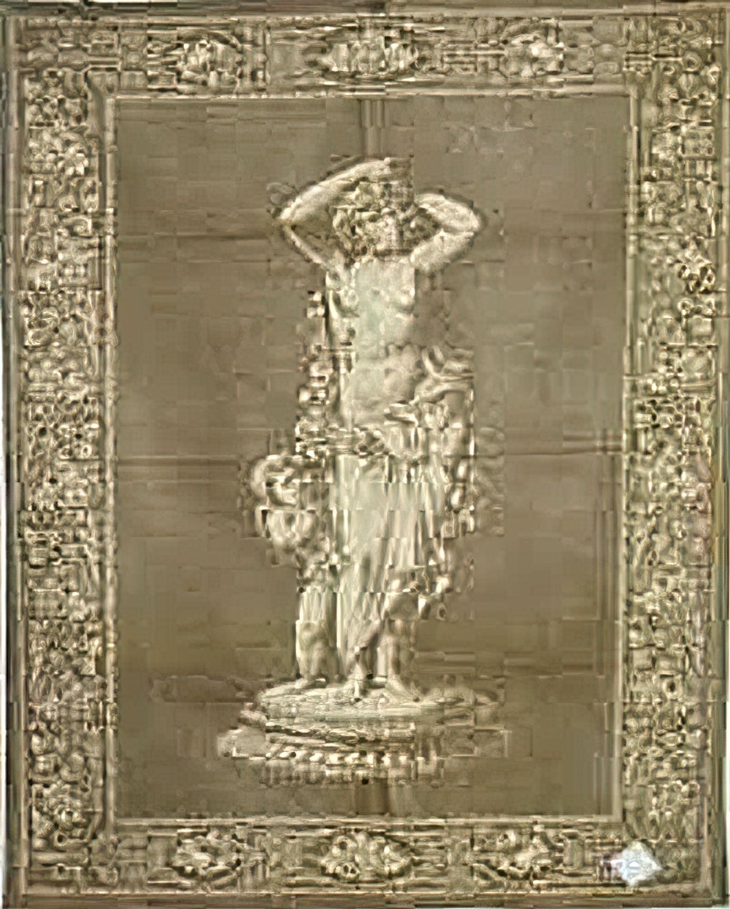  Femele Statue Gold Tapestry 55x77 28740
