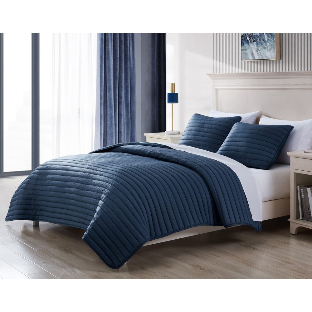  Puffer 2pc Comforter Twin Navy 83763