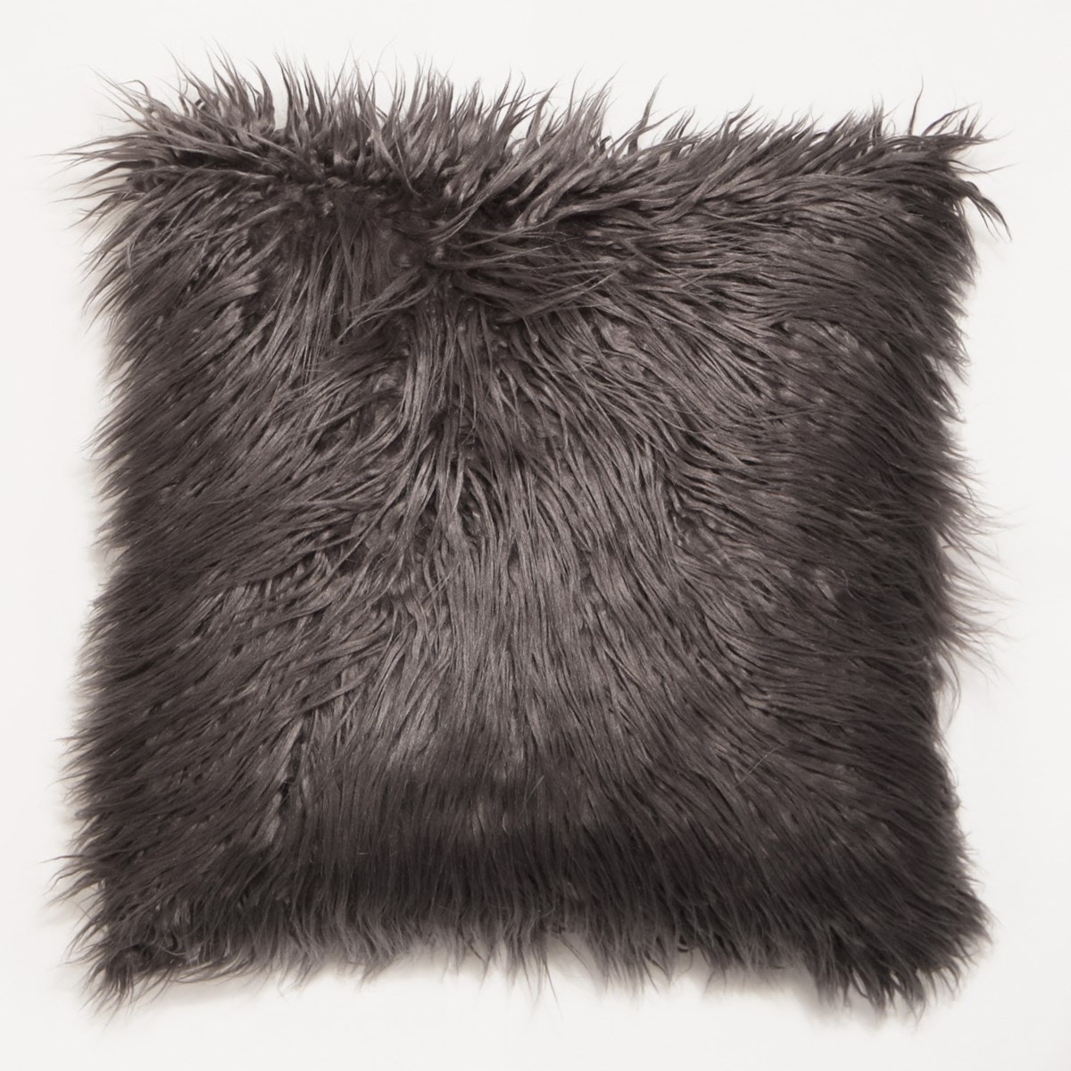  Mongolian Faux Fur Throw Charcoal 80206