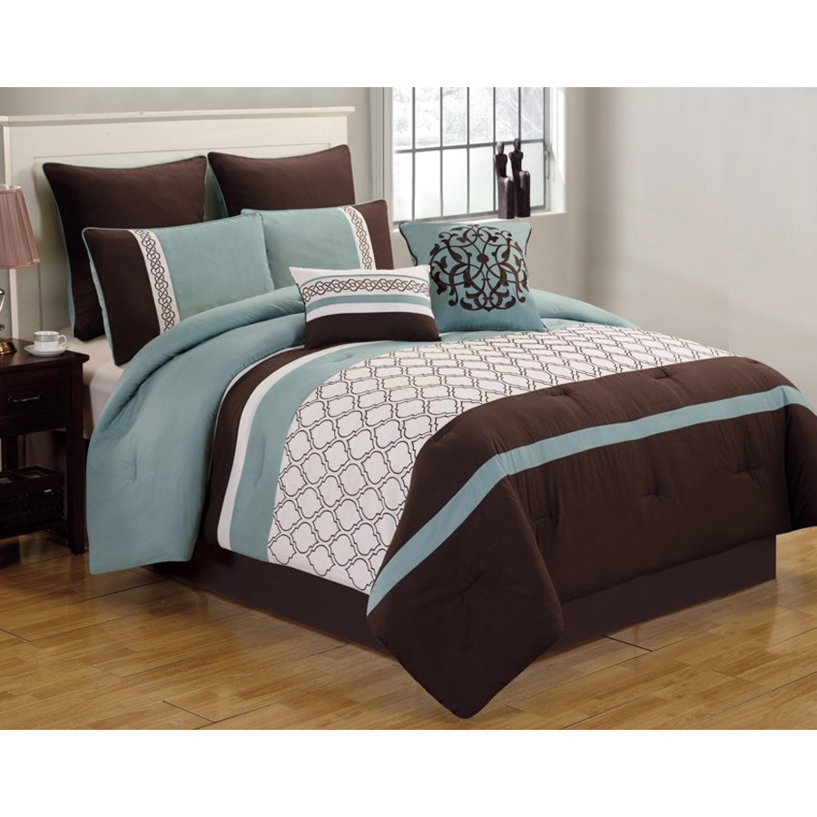 Hallmart Collectibles Bedding Essentials Teagan 8pc Queen Comforter Set