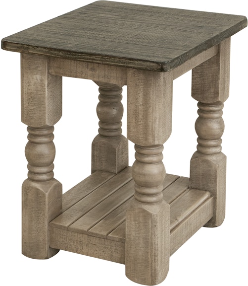 International Furniture Direct Natural Stone Chairside Table IFD4091CST