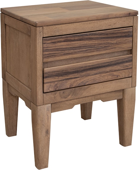International Furniture Direct Parota Nova 2 Drawer Nightstand IFD6211NTS