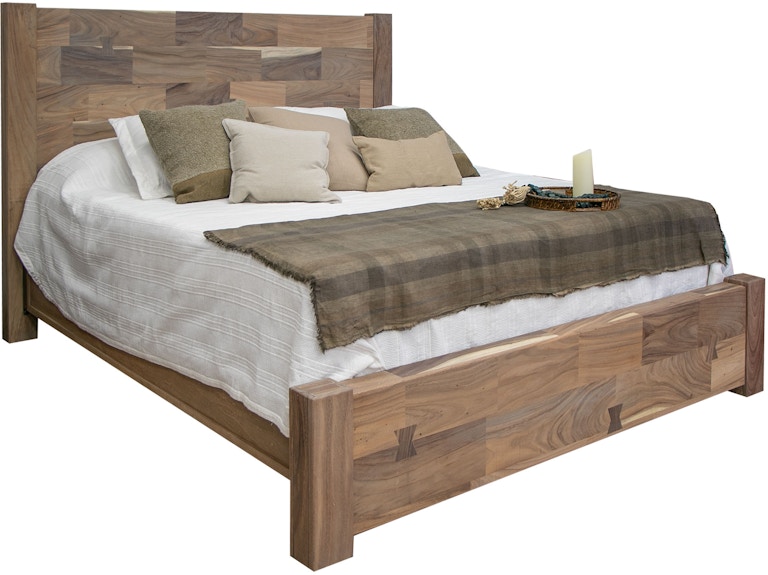 International Furniture Direct Natural Parota Queen Bed IFD8681BED-Q