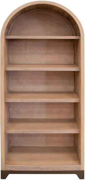 International Furniture Direct Natural Parota 5 Shelves Bookcase IFD8681BKS
