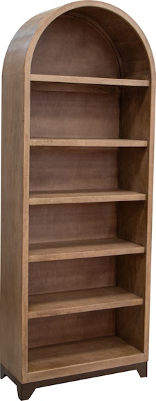 International Furniture Direct Natural Parota 6 Shelves Bookcase IFD8682BKS