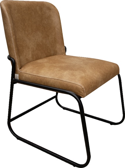 International Furniture Direct Comala Wooden Frame and Metal Base, Upholstered Chair IUP800-CHU-202