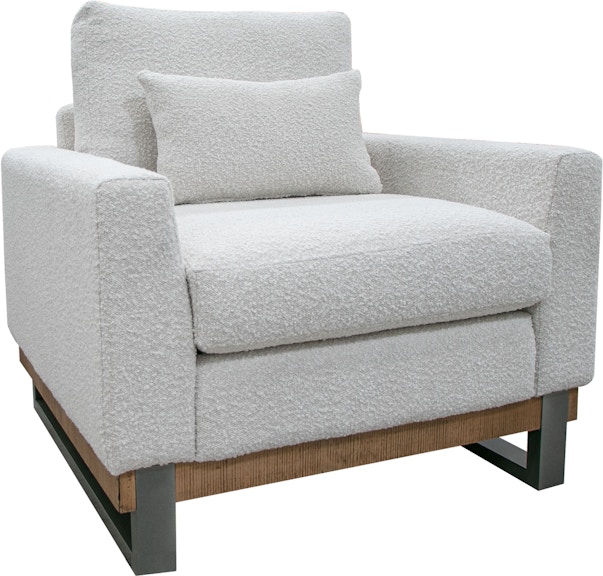 International Furniture Direct Mita Metal and Wood Base, Armchair IUP241-ACH-101