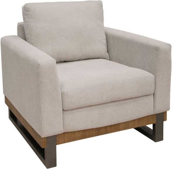 International Furniture Direct Mita Metal and Wood Base, Armchair IUP241-ACH-161
