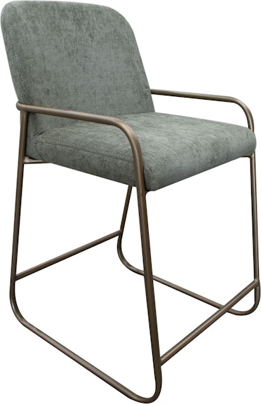 International Furniture Direct Comala Wooden Frame and Metal Base, 24" Upholstered Barstool IUP800-BST24-111