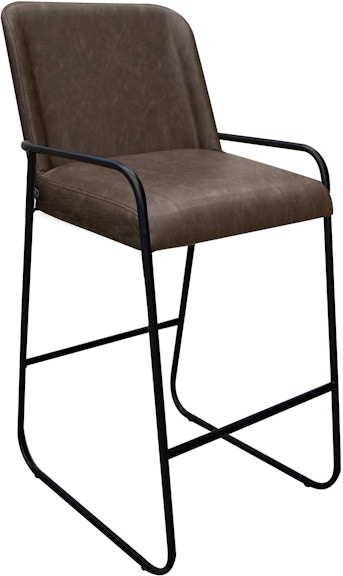 International Furniture Direct Comala Wooden Frame and Metal Base, 30" Upholstered Barstool IUP800-BST30-212