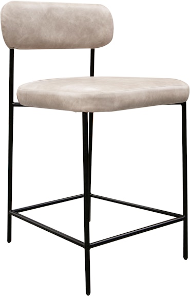 International Furniture Direct Salamanca Wooden Frame and Metal Base, 24" Upholstered Barstool IUP801-BST24-210