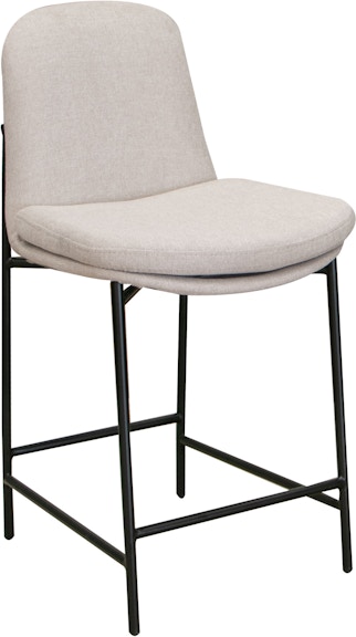 International Furniture Direct America Wooden Frame and Metal Base, 24" Upholstered Barstool IUP803-BST24-161