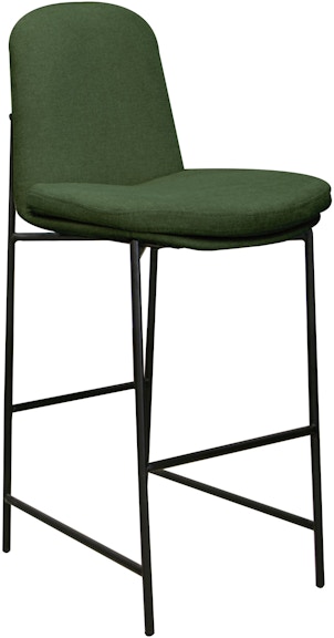 International Furniture Direct Frida Wooden Frame and Metal Base, 30" Upholstered Barstool IUP803-BST30-111