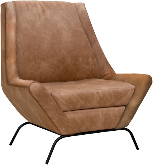 International Furniture Direct Tyne Wooden Frame and Metal Base, Armchair IUP331-ACH-202