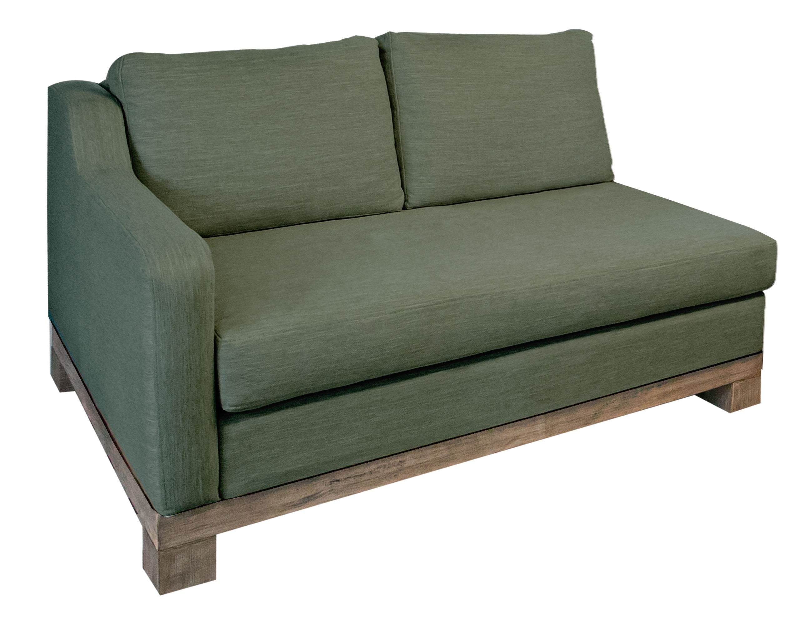  Wooden Frame and Base, Sectional Right-Arm Loveseat 