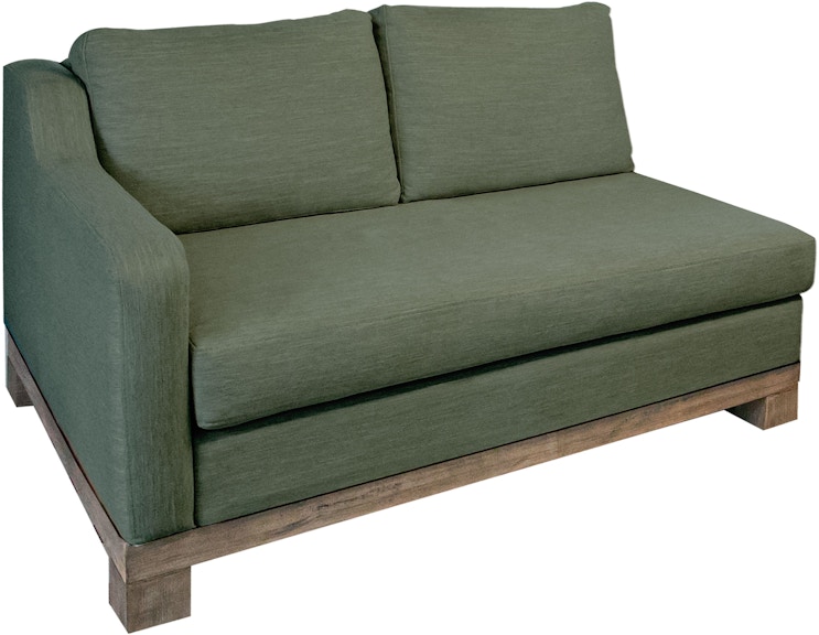 International Furniture Direct Samba Wooden Frame and Base, Sectional Right-Arm Loveseat IUP298-LOV-RT-111
