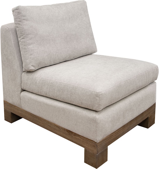 International Furniture Direct Samba Wooden Frame and Base, Armless Chair IUP298-ALC-161