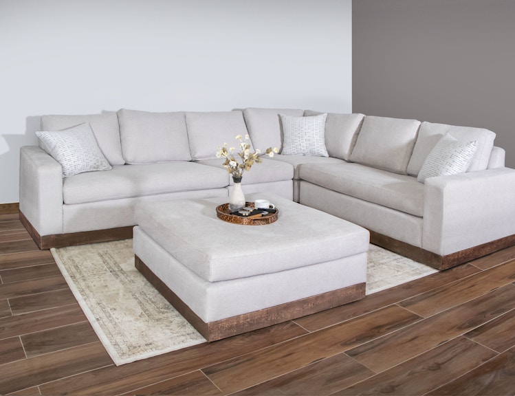 International Furniture Direct Georgia Wooden Frame and Base, Sectional Left-Arm Loveseat IUP722-LOV-LF-212
